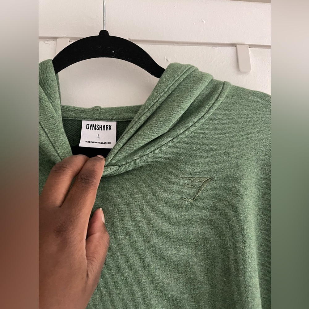 Gymshark Rest Day Sweats Hoodie - Crocodile Green Marl - Picture 6 of 7